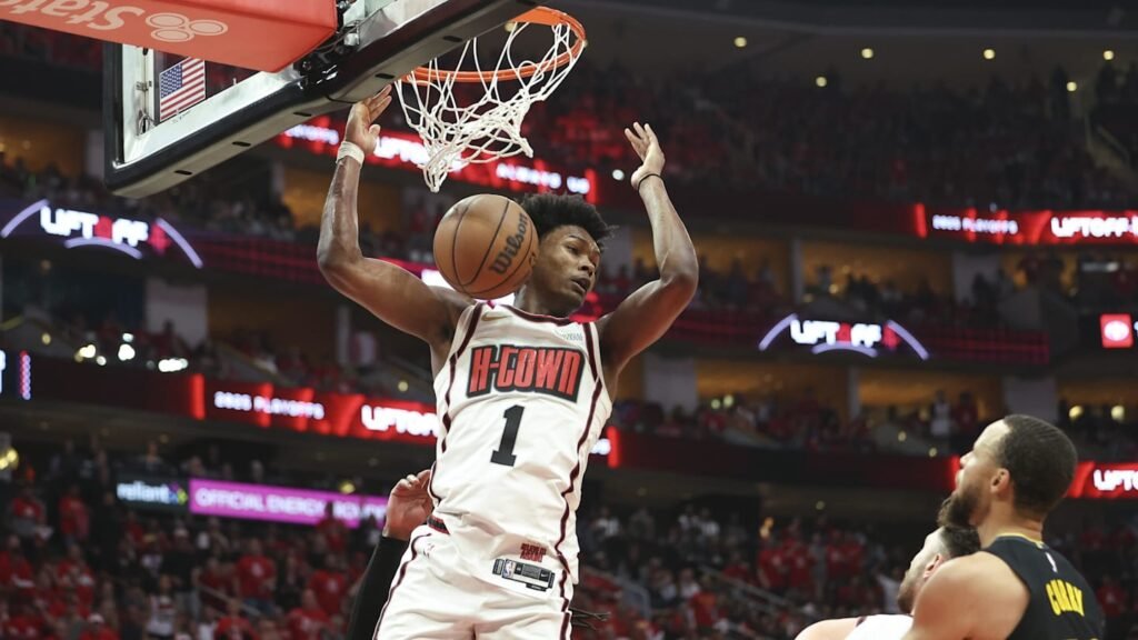Amen thompson's stellar season with the houston rockets