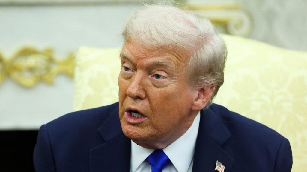 Trump critiques odd time magazine cover image