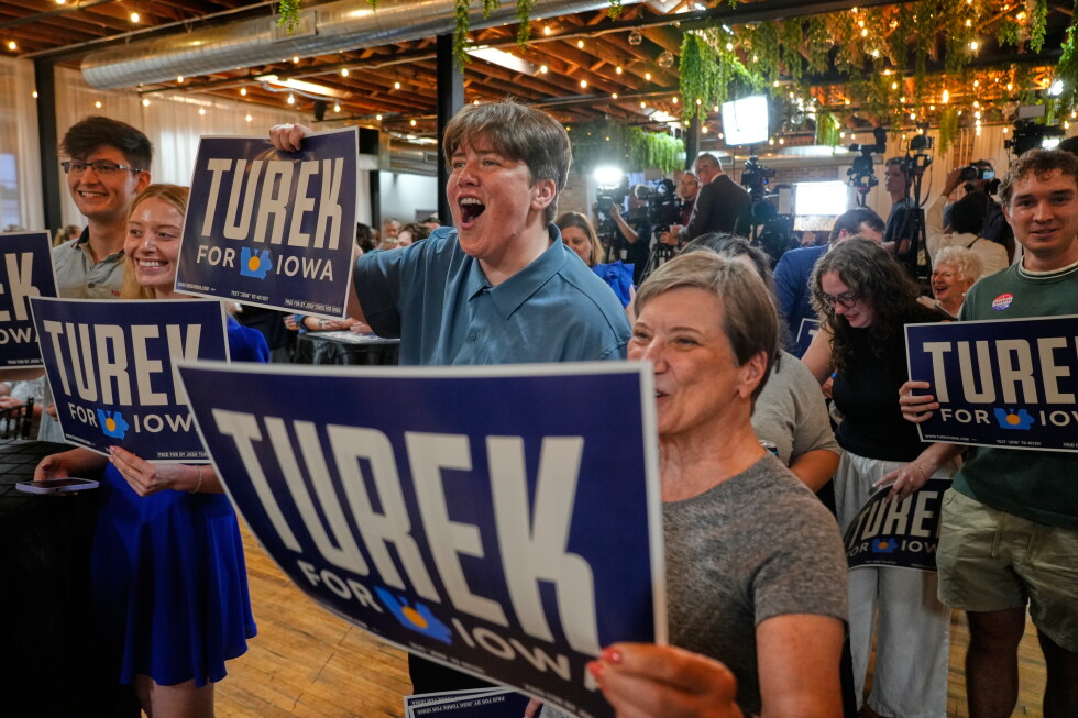 Write a new simple attractive title based on the title from Live updates: Democrat Josh Turek wins primary, will attempt to flip the US Senate seat in Iowa – AP News and dont use quote marks Write a new simple attractive title based on the title