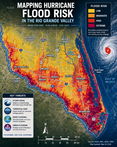 Write a new simple attractive title based on the title from Mapping Hurricane Flood Risk in the Rio Grande Valley – ArcGIS StoryMaps and dont use quote marks Write a new simple attractive title based on the title