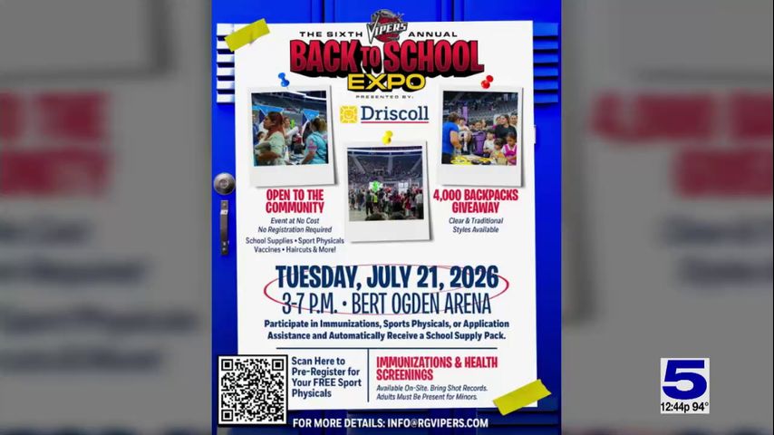 Write a new simple attractive title based on the title from RGV Vipers, Driscoll prepare for 6th annual Back-To-School Expo in Edinburg and dont use quote marks Write a new simple attractive title based on the title
