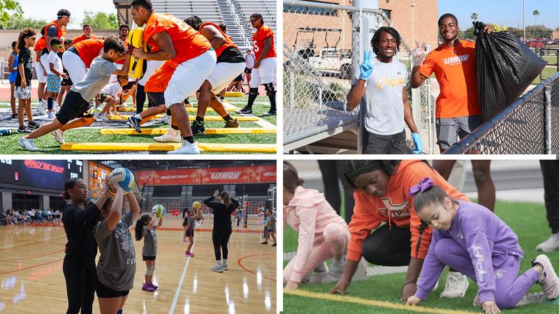 Write a new simple attractive title based on the title from UTRGV Athletics Ranks 10th in the Nation for Community Service and dont use quote marks Write a new simple attractive title based on the title
