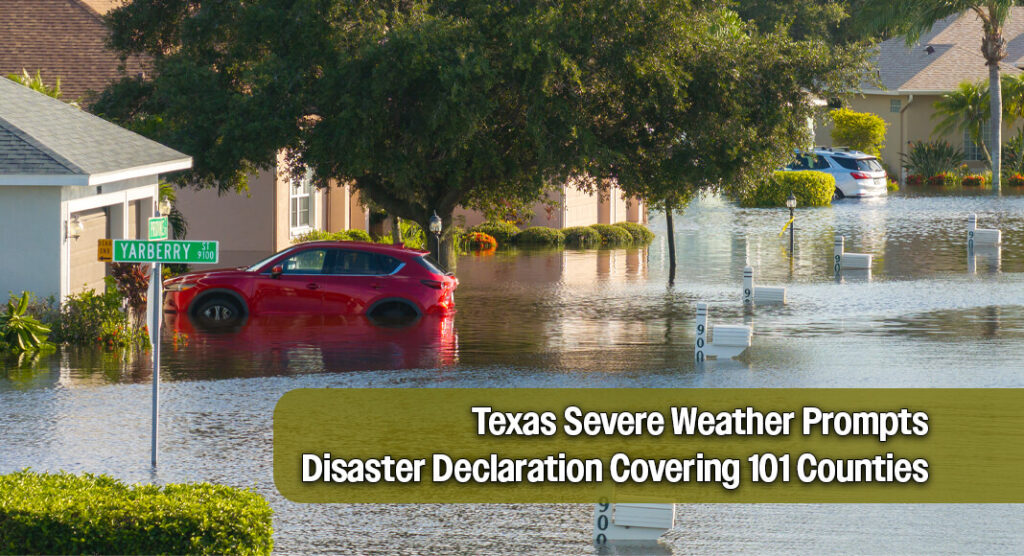 Write a new simple attractive title based on the title from Governor Issues Disaster Declaration For Texas Severe Weather and dont use quote marks Write a new simple attractive title based on the title