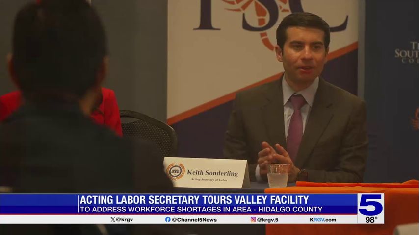 Write a new simple attractive title based on the title from Acting Labor Secretary Keith Sonderling addresses manufacturing and agricultural labor issues during Valley visit and dont use quote marks Write a new simple attractive title based on the title