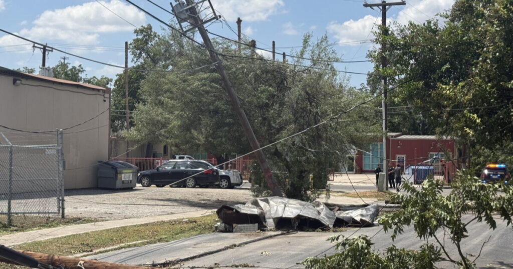 Write a new simple attractive title based on the title from Thousands face days without power as San Antonio clears storm damage, residents seek relief and dont use quote marks Write a new simple attractive title based on the title