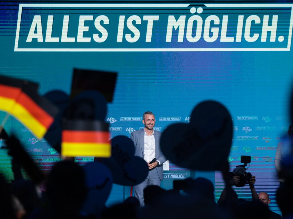 Write a new simple attractive title based on the title from German voters head to polls as far-right AfD party eyes historic state win | Elections News and dont use quote marks Write a new simple attractive title based on the title