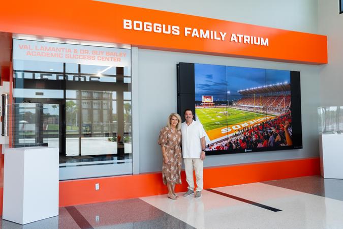 Write a new simple attractive title based on the title from Making the Impossible Possible: How the Boggus Family Helped Shape a New Era of UTRGV Athletics and dont use quote marks Write a new simple attractive title based on the title