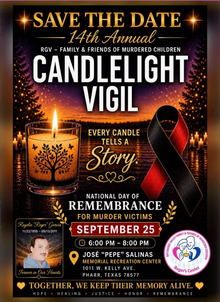 Write a new simple attractive title based on the title from RGV Community to Hold 14th Annual Candlelight Vigil Honoring Murder Victims and dont use quote marks Write a new simple attractive title based on the title